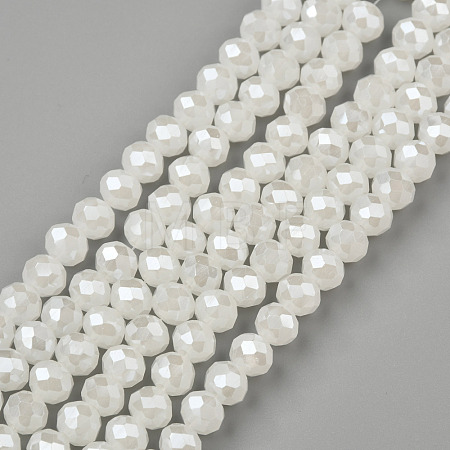 Electroplate Glass Beads Strands EGLA-A034-J6mm-A08-1