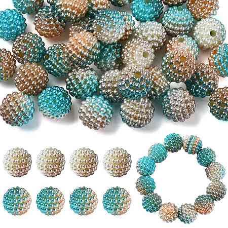 40Pcs Imitation Pearl Acrylic Beads OACR-FS0002-89A-18-1