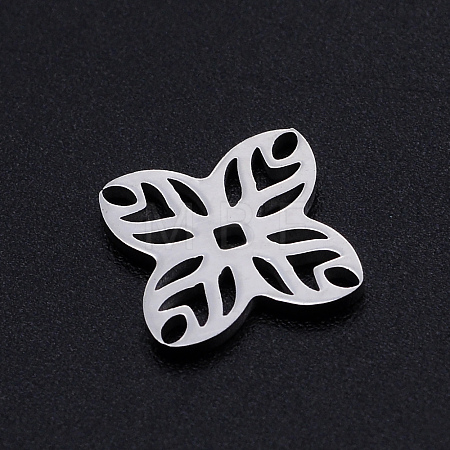 Non-Tarnish 201 Stainless Steel Filigree Joiners Links STAS-S105-JN887-1-1