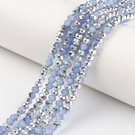 Electroplate Glass Beads Strands EGLA-A034-J4mm-M07-1