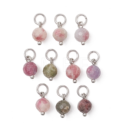 Natural Plum Blossom Tourmaline Pendants PALLOY-JF05440-01-1