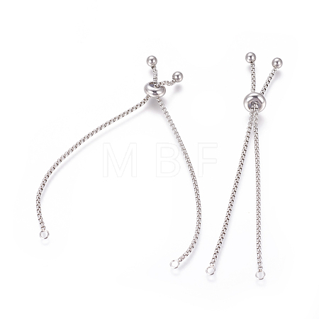 Tarnish Resistant Adjustable 304 Stainless Steel Bracelet Making X-STAS-G169-01P-1