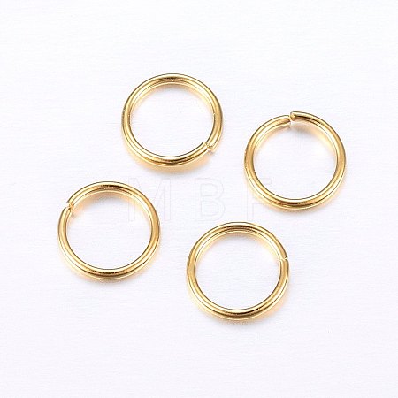 304 Stainless Steel Open Jump Rings X-STAS-O098-01G-12-1
