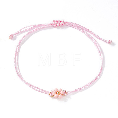 Adjustable Glass Seed Bead Link Bracelets DH6590-11-1