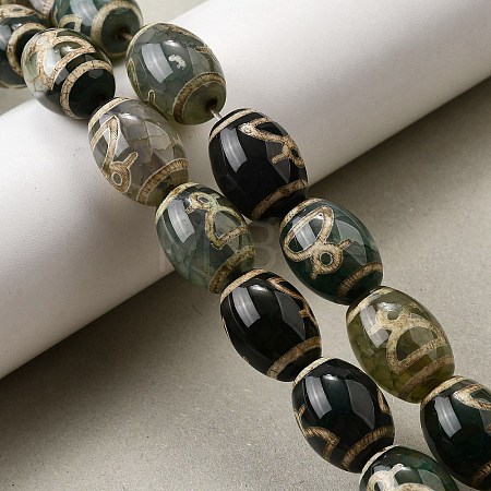 Tibetan Style dZi Beads Strands G-S389-A07-1