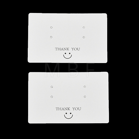 Smiling Face Paper Earrings Necklace Display Cards FIND-T072-01B-03-1