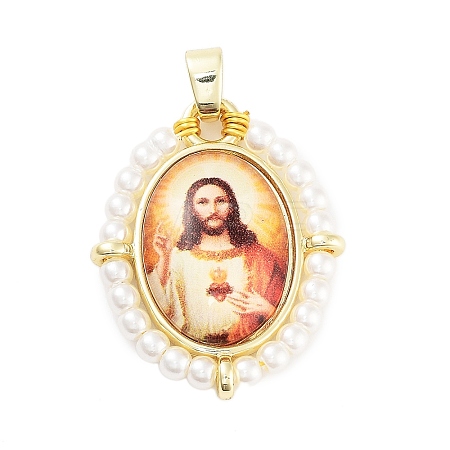 Rack Plating Brass Enamel Pendants X-KK-C056-07G-08-1