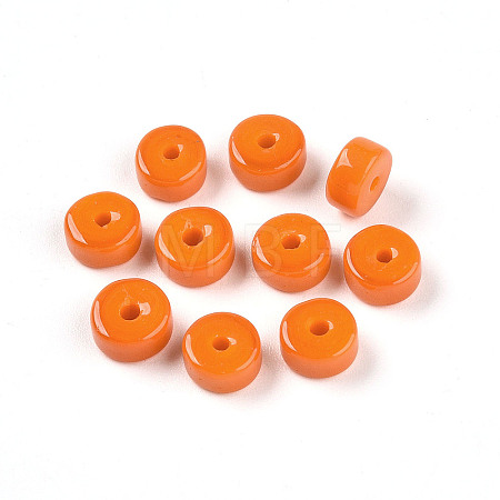 Opaque Solid Color Glass Beads X1-GLAA-N007-6x3mm-A07-1