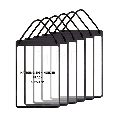 Erasable PVC Hanging Price Tags with Rope CDIS-WH0021-069A-01-1