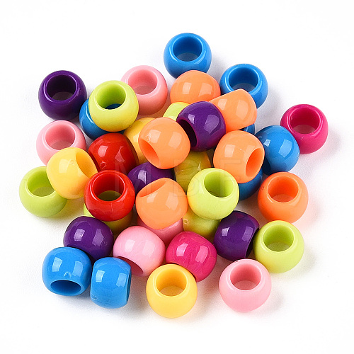 Opaque Acrylic Beads SACR-N018-06A-M-1