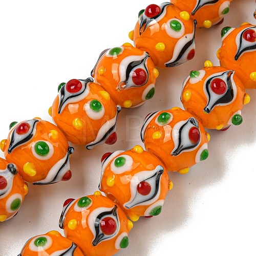 Handmade Lampwork Beads Strands LAMP-N025-05H-1