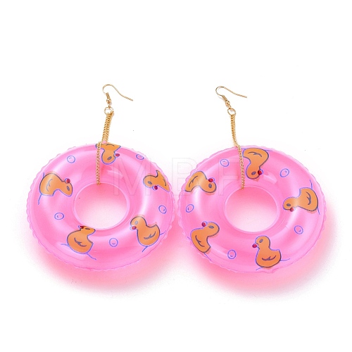 Resin Dangle Earrings EJEW-Z015-01-1