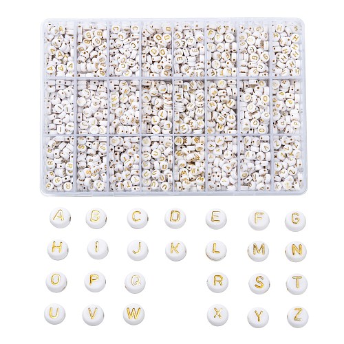 288G 26 Style White Acrylic Beads SACR-X0015-18-1