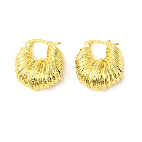 Brass Hoop Earrings EJEW-P290-01G-1