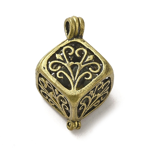 Tibetan Style Hollow Out Brass Pendants KK-G481-06AB-1