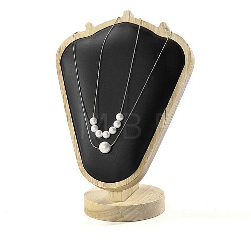 Bust Shaped PU Leather Necklace Display Stands NDIS-C005-02A-1