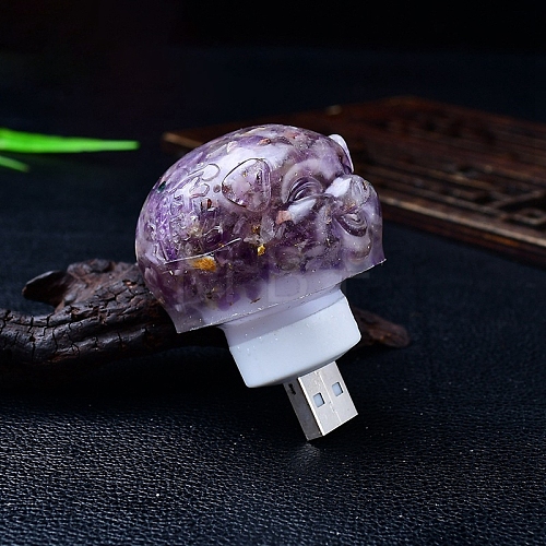 Resin Pig Shape USB Night Light PW-WG82AA3-01-1