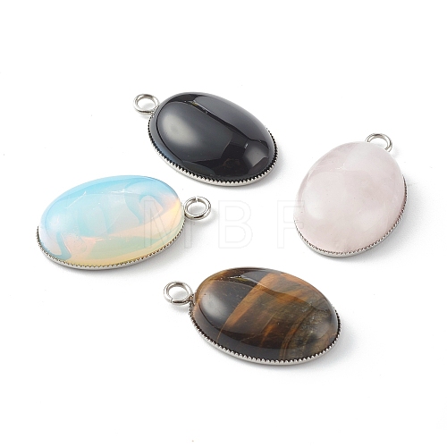 Natural & Synthetic Gemstone Pendants PALLOY-JF00762-1