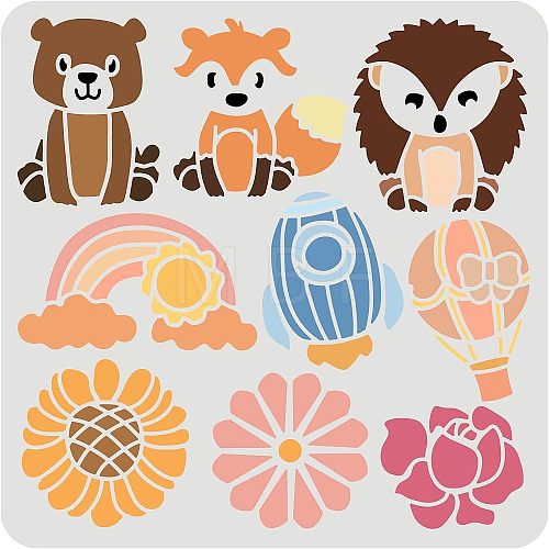 Large Plastic Reusable Drawing Painting Stencils Templates DIY-WH0172-812-1