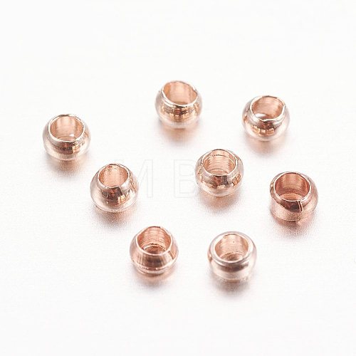 Brass Crimp Beads X-KK-E002-RG-1
