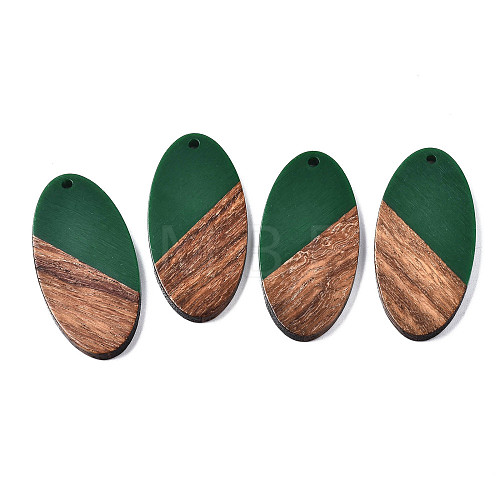 Resin & Walnut Wood Pendants RESI-S389-071A-A02-1