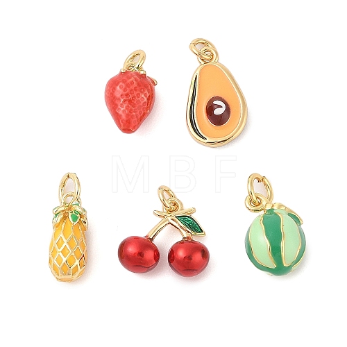 Rack Plating Brass Enamel Pendants KK-G507-04B-G-1