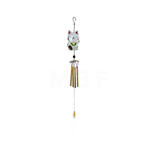 Fortune Cat Iron Art Wind Chime Decoration PW-WGDB889-03-1