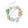 Ring with Conch & Starfish Enamel Pin PW-WG7F467-01-2