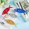 4Pcs 4 Colors ABS Plastic Car Stickers AJEW-FH0003-02-5