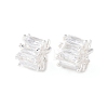 Brass Micro Pave Cubic Zirconia European Beads KK-C157-09D-S-1