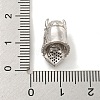 Brass Micro Pave Black Cubic Zirconia Beads ZIRC-P119-07P-3