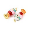 Brass Enamel Pendants KK-H527-05B-G01-2