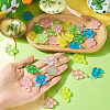 30Pcs Transparent & Opaque Resin Clover Pendants CRES-TA0001-95-6