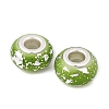 Opaque Resin Rondelle European Beads RESI-Z046-03G-2
