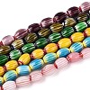 Handmade Millefiori Lampwork Chevron Beads Strands LAMP-T022-14M-1