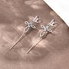 Viking Knot 316 Stainless Steel Ear Wrap Crawler Hook Earrings AJEW-C044-19AS-3