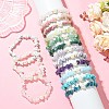 3Pcs 3 Styles Natural & Synthetic Mixed Gemstone Chip & Natural Cultured Freshwater Pearl Beaded Stretch Bracelets Set for Women BJEW-JB13762-2