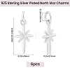 6Pcs Brass Pendants KK-BBC0026-01S-2