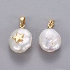 Natural Cultured Freshwater Pearl Pendants KK-L187-09G-2