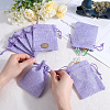 Polyester Imitation Burlap Packing Pouches Drawstring Bags ABAG-BBC0001-02A-03-3