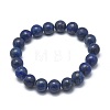 Natural Lapis Lazuli(Dyed) Bead Stretch Bracelets BJEW-K212-B-047-7