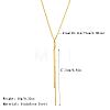 304 Stainless Steel Y-Shaped Snake Chain Lariat Necklaces for Women FZ8531-6