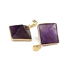 Natural Amethyst Pendants G-H359-03G-03-3