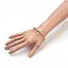 Brass Beads Stretch Charm Bracelets BJEW-JB03863-01-3