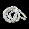 Frosted Imitation Jade Glass Beads Strands GLAA-P058-08A-04-3
