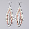 Handmade Glass Seed Beads Tassel Dangle Earrings LS-EN2812-9-1