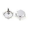 201 Stainless Steel Sew on Prong Settings STAS-T032-01-12mm-P-2