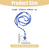 8Pcs 4 Colors Nylon Cross Pendant Rosary Bead Necklaces DOLL-CA0001-03-2