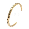 304 Stainless Steel Rhinestone Cuff Bangles for Women BJEW-D456-03G-01-4