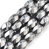 Electroplated Synthetic Magnetic Hematite Beads Strands G-P545-G01-02G-1